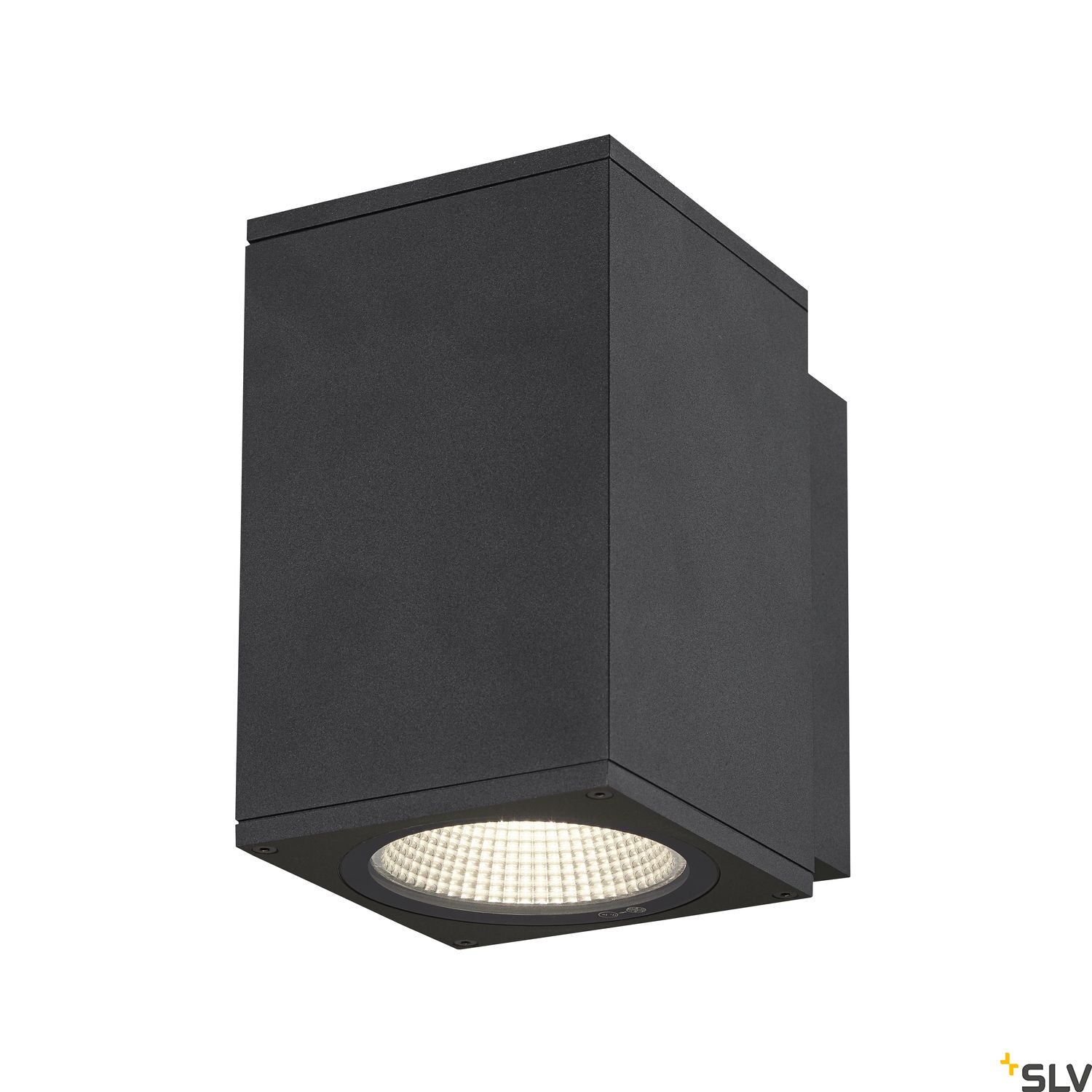 SLV ENOLA SQUARE M single outdoor LED surface-mounted wall light anthracite CCT 3000/4000K 1003417