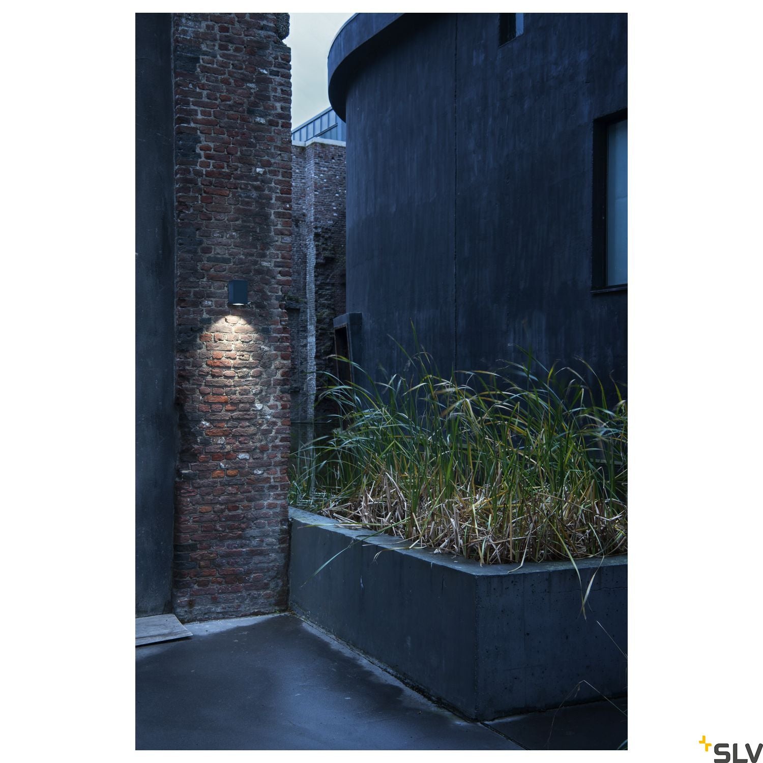 SLV ENOLA SQUARE M single outdoor LED surface-mounted wall light anthracite CCT 3000/4000K 1003417