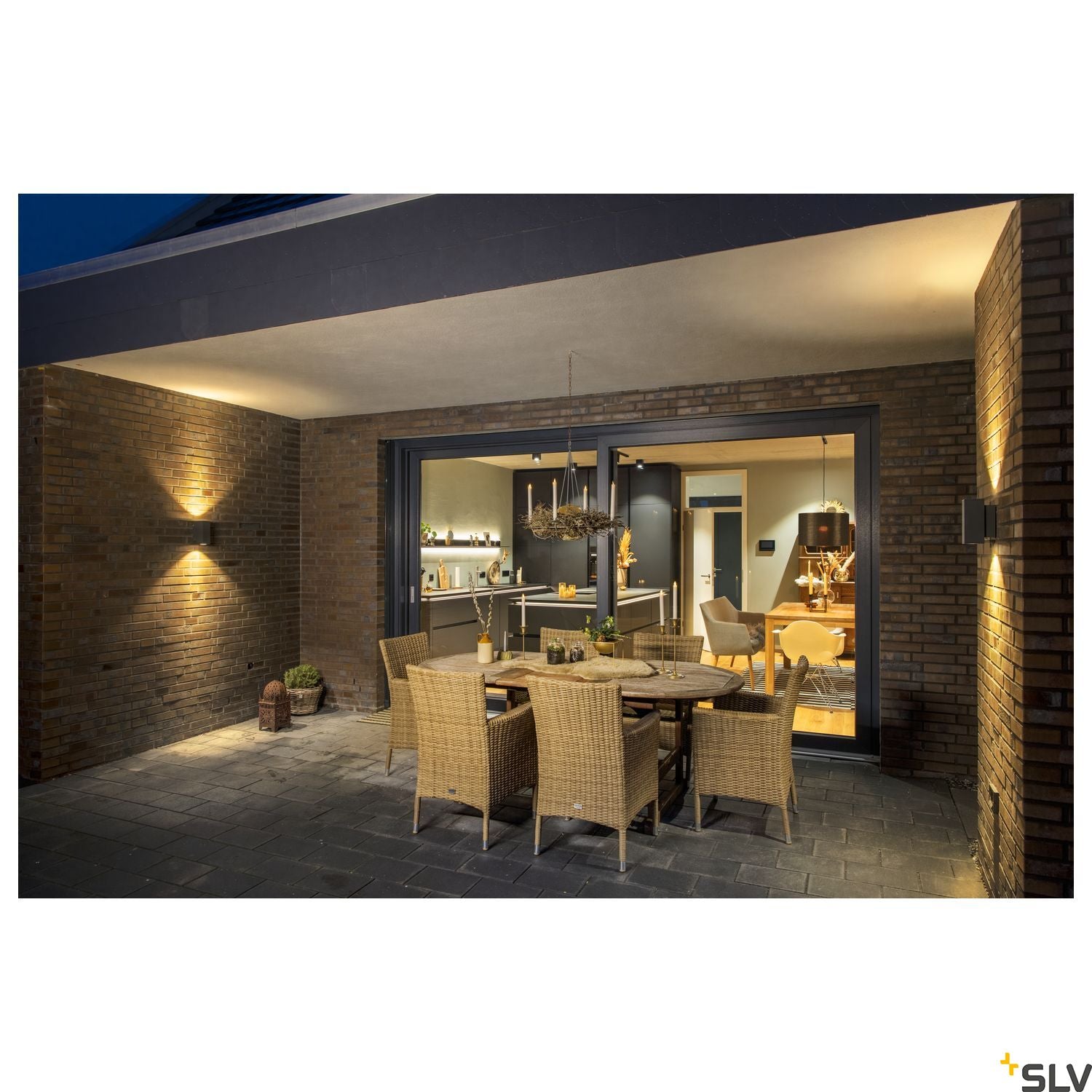 SLV ENOLA SQUARE UP/DOWN S outdoor LED surface-mounted wall light anthracite CCT 3000/4000K 1003418