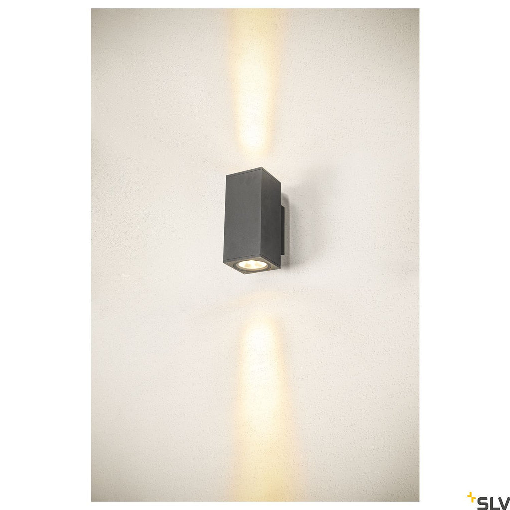 SLV ENOLA SQUARE UP/DOWN M outdoor LED surface-mounted wall light anthracite CCT 3000/4000K 1003419