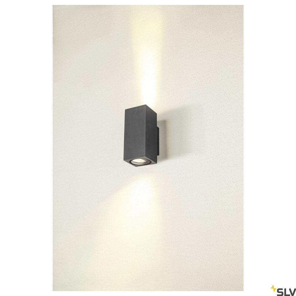 SLV ENOLA SQUARE UP/DOWN M outdoor LED surface-mounted wall light anthracite CCT 3000/4000K 1003419