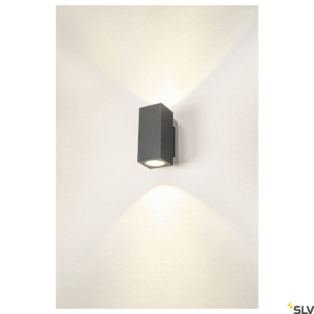 SLV ENOLA SQUARE UP/DOWN M outdoor LED surface-mounted wall light anthracite CCT 3000/4000K 1003419