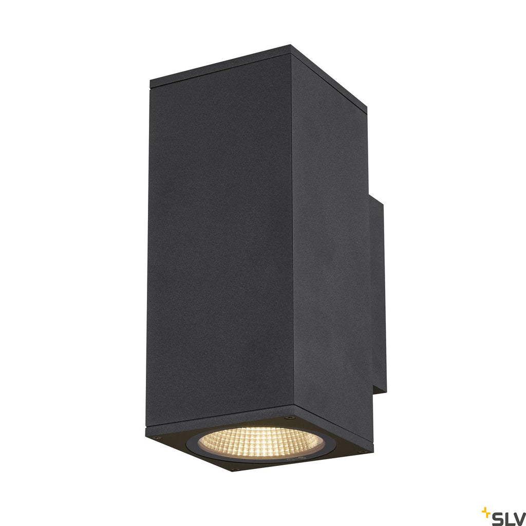 SLV ENOLA SQUARE UP/DOWN M outdoor LED surface-mounted wall light anthracite CCT 3000/4000K 1003419