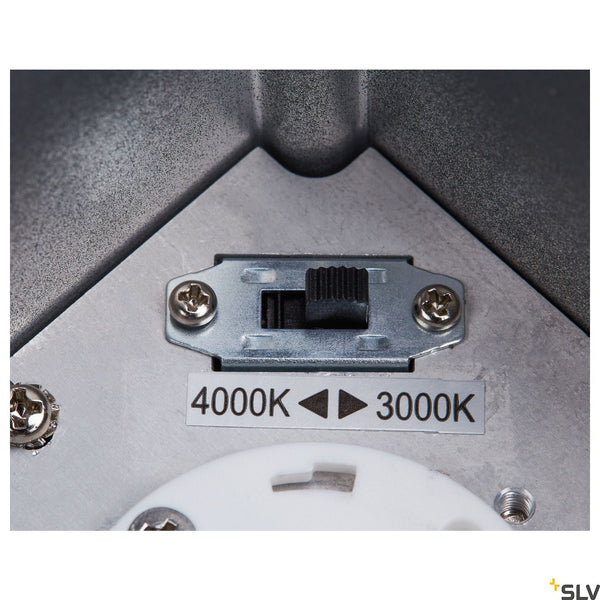 SLV ENOLA SQUARE S outdoor LED surface-mounted ceiling light anthracite CCT 3000/4000K 1003420