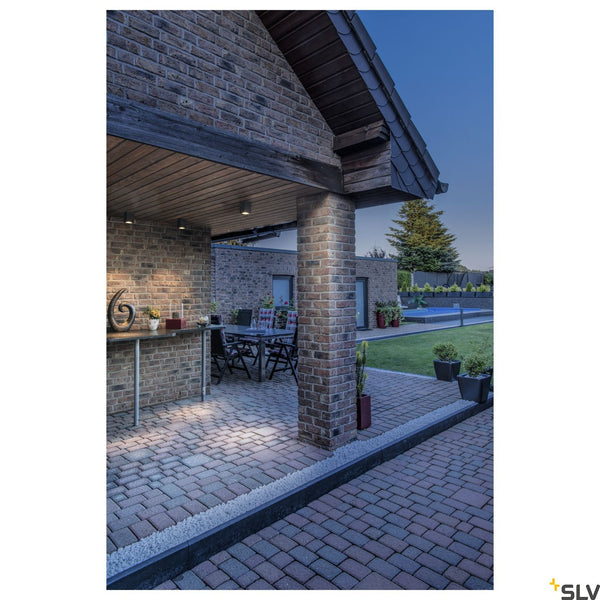 SLV ENOLA SQUARE M outdoor LED surface-mounted ceiling light anthracite CCT 3000/4000K 1003421
