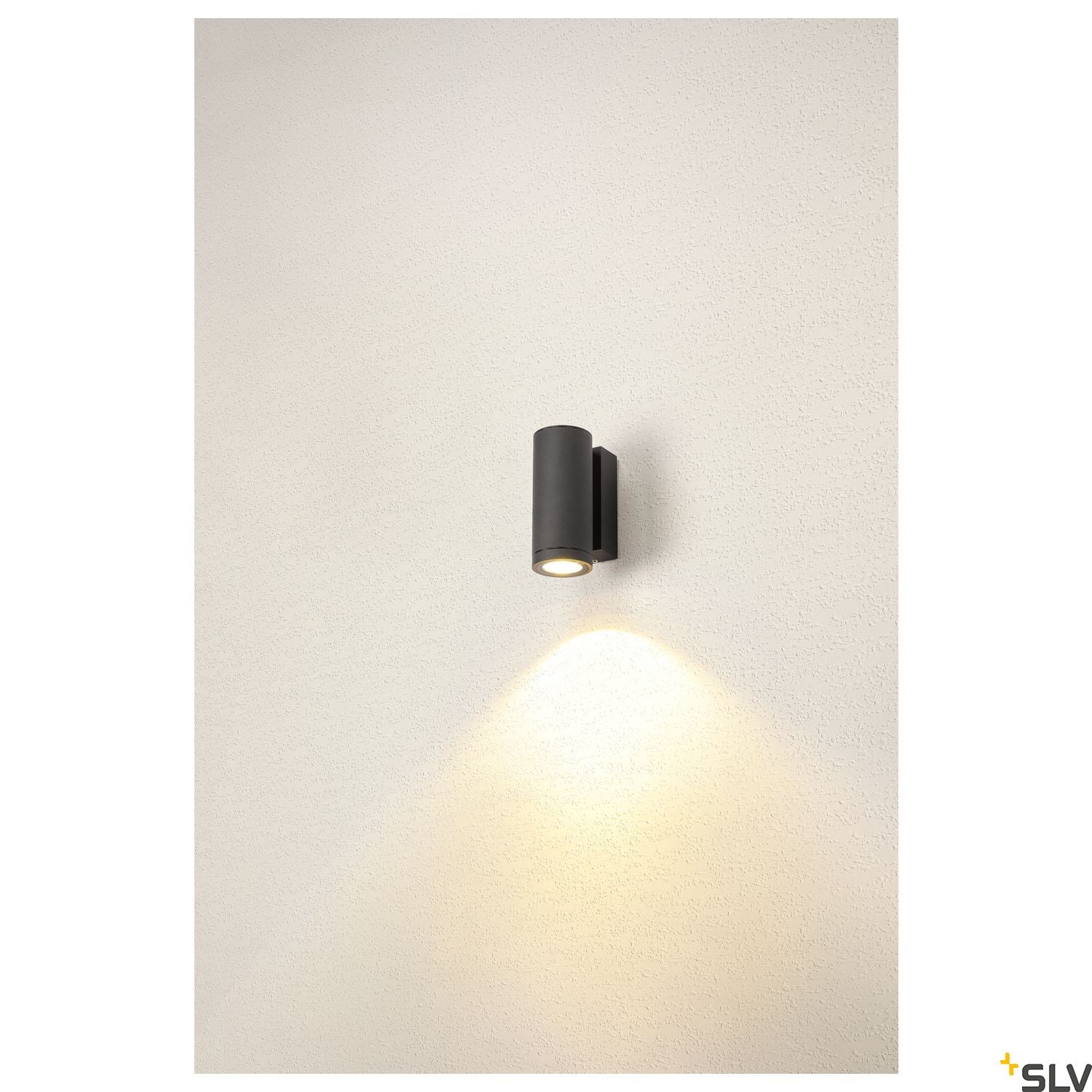 SLV ENOLA ROUND S single outdoor LED surface-mounted wall light anthracite CCT 3000/4000K 1003422
