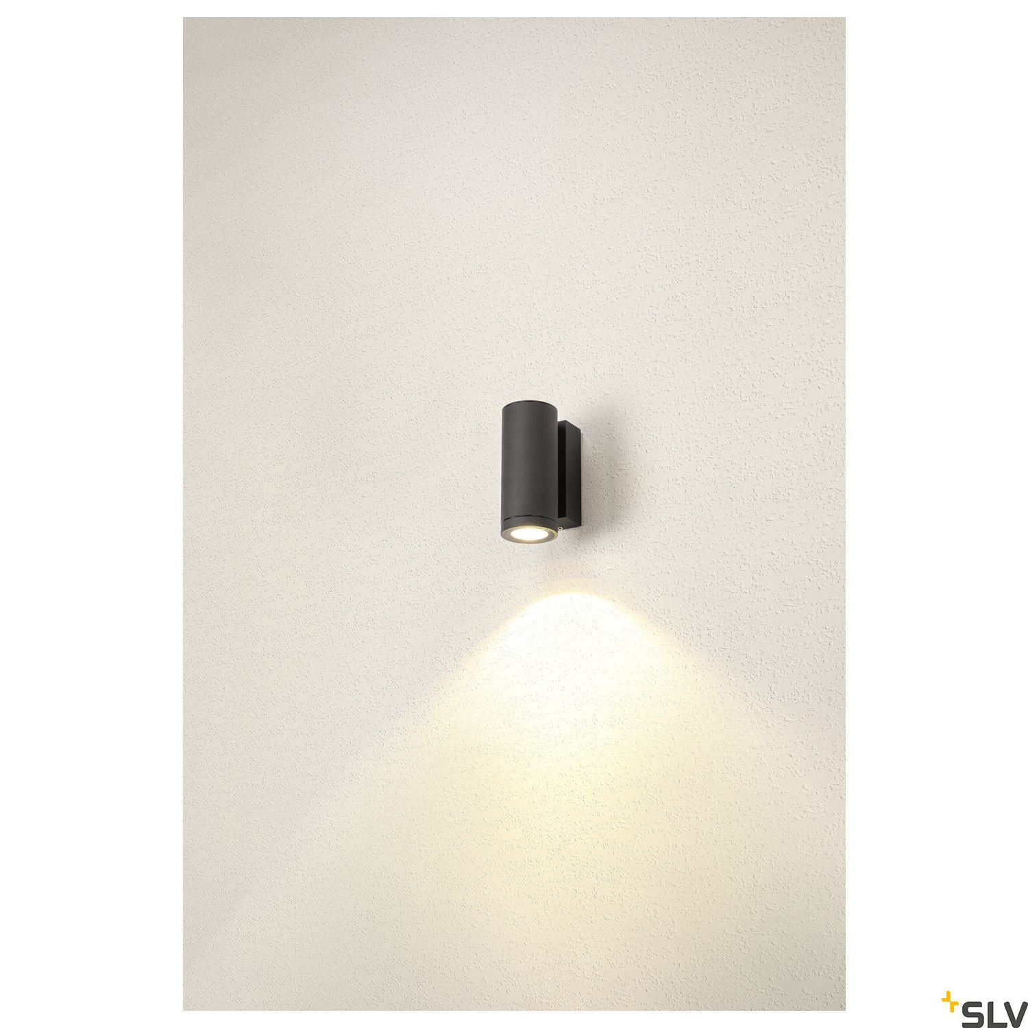 SLV ENOLA ROUND S single outdoor LED surface-mounted wall light anthracite CCT 3000/4000K 1003422