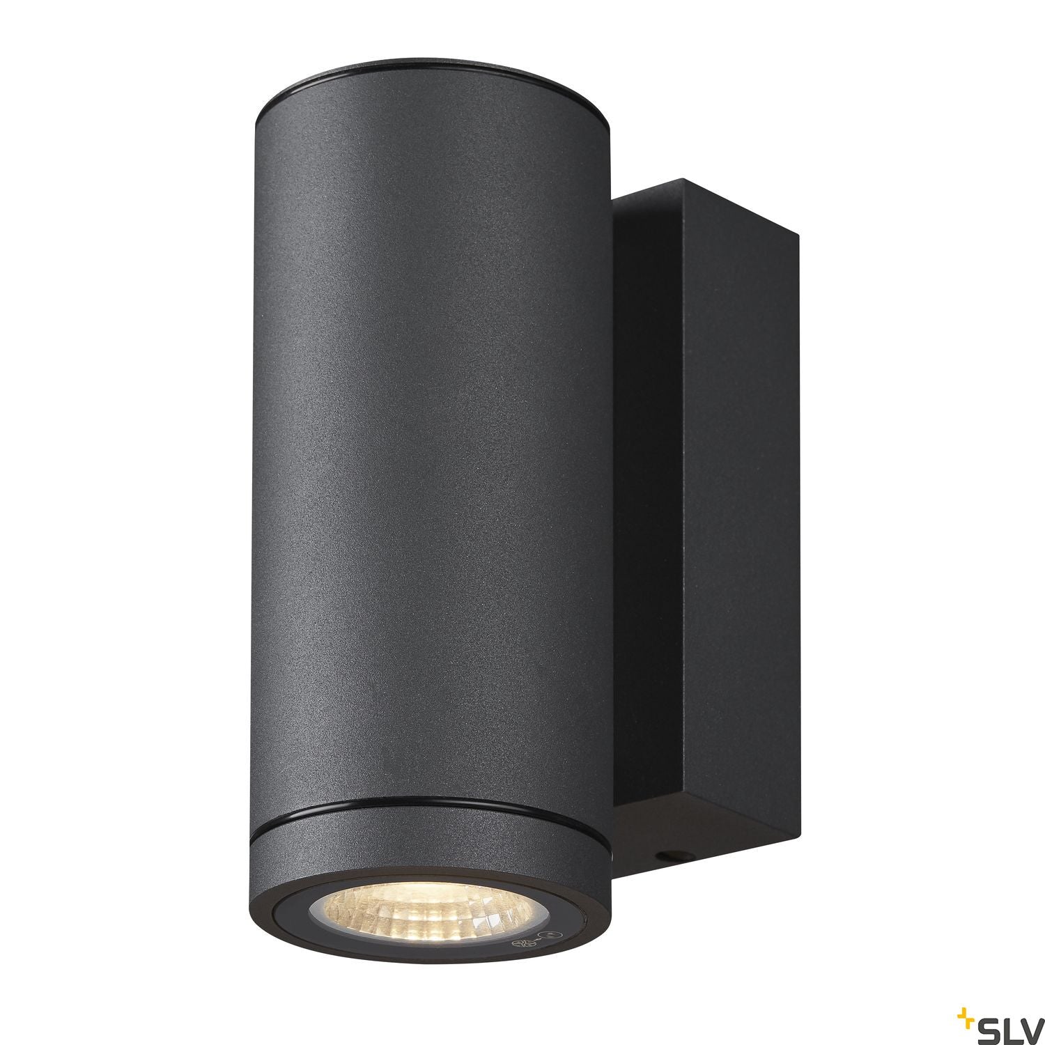 SLV ENOLA ROUND S single outdoor LED surface-mounted wall light anthracite CCT 3000/4000K 1003422