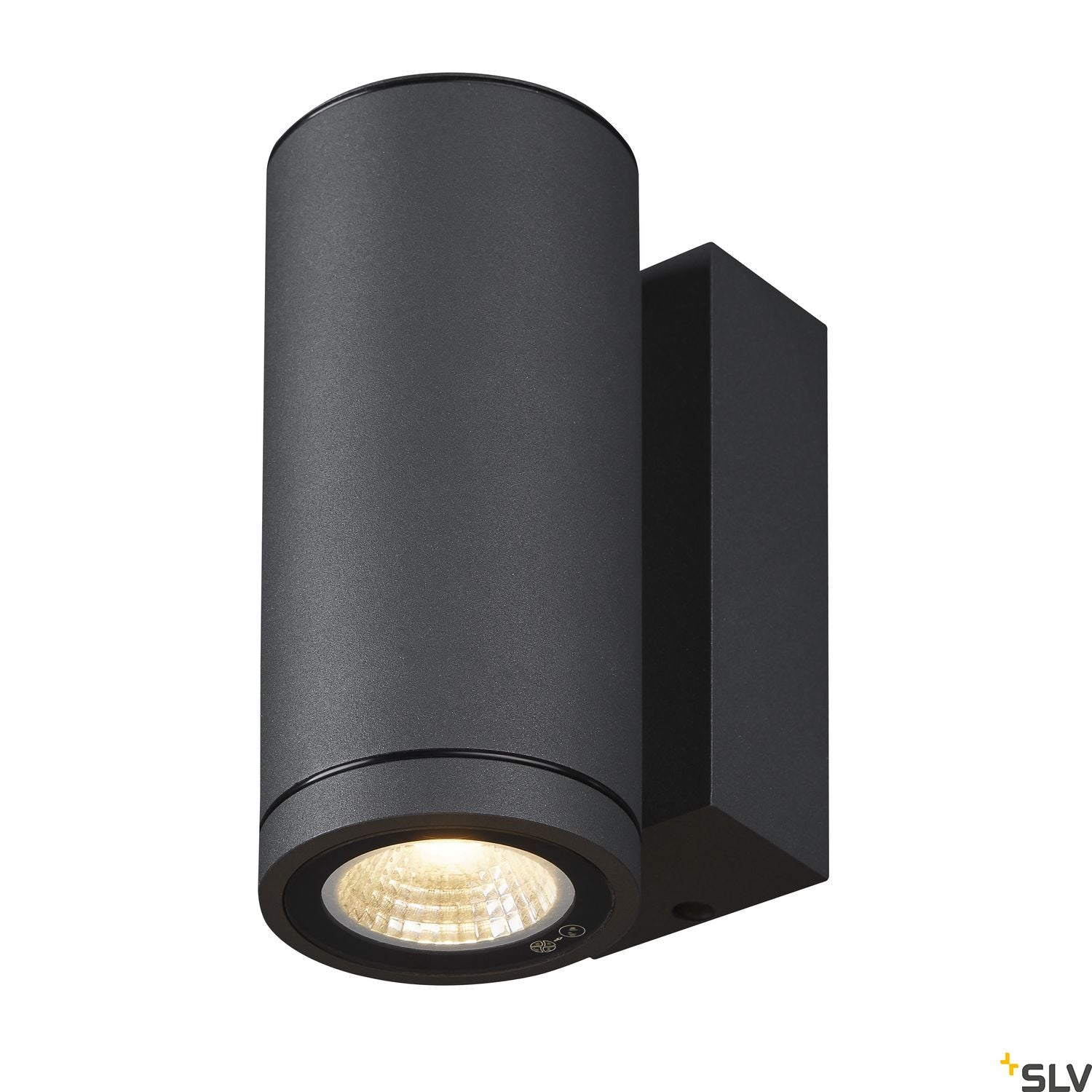 SLV ENOLA ROUND S single outdoor LED surface-mounted wall light anthracite CCT 3000/4000K 1003422