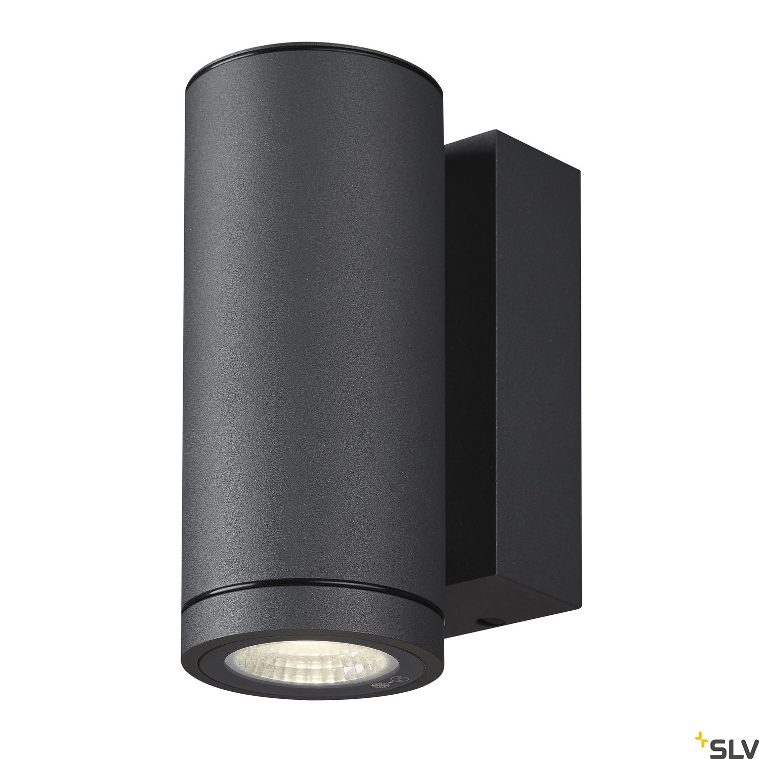 SLV ENOLA ROUND S single outdoor LED surface-mounted wall light anthracite CCT 3000/4000K 1003422