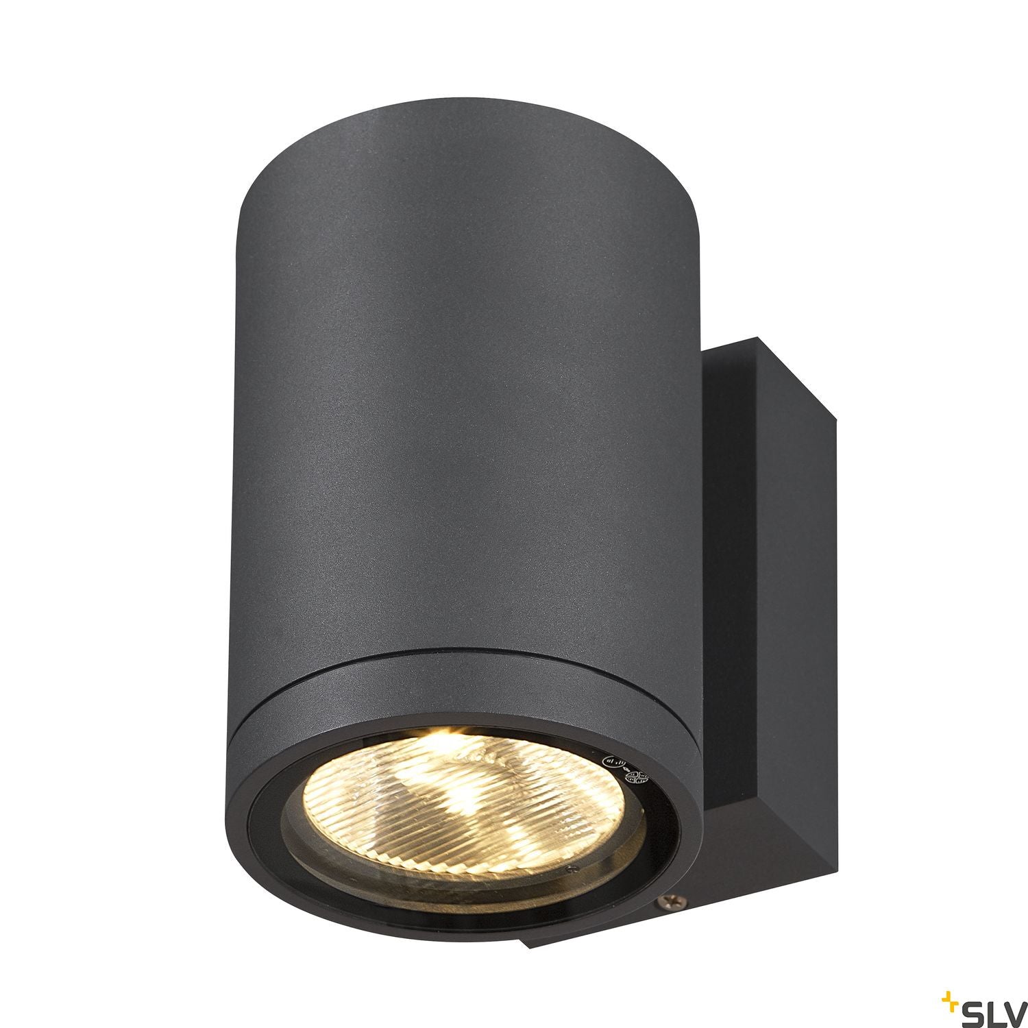 SLV ENOLA ROUND M single outdoor LED surface-mounted wall light anthracite CCT 3000/4000K 1003423