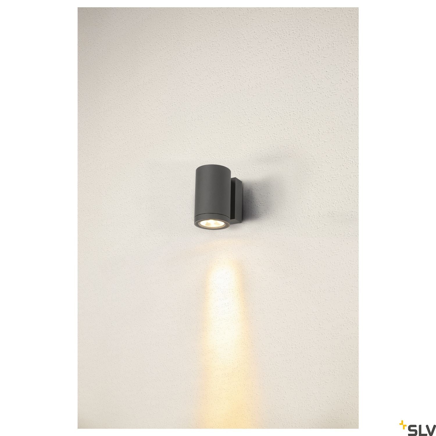 SLV ENOLA ROUND M single outdoor LED surface-mounted wall light anthracite CCT 3000/4000K 1003423