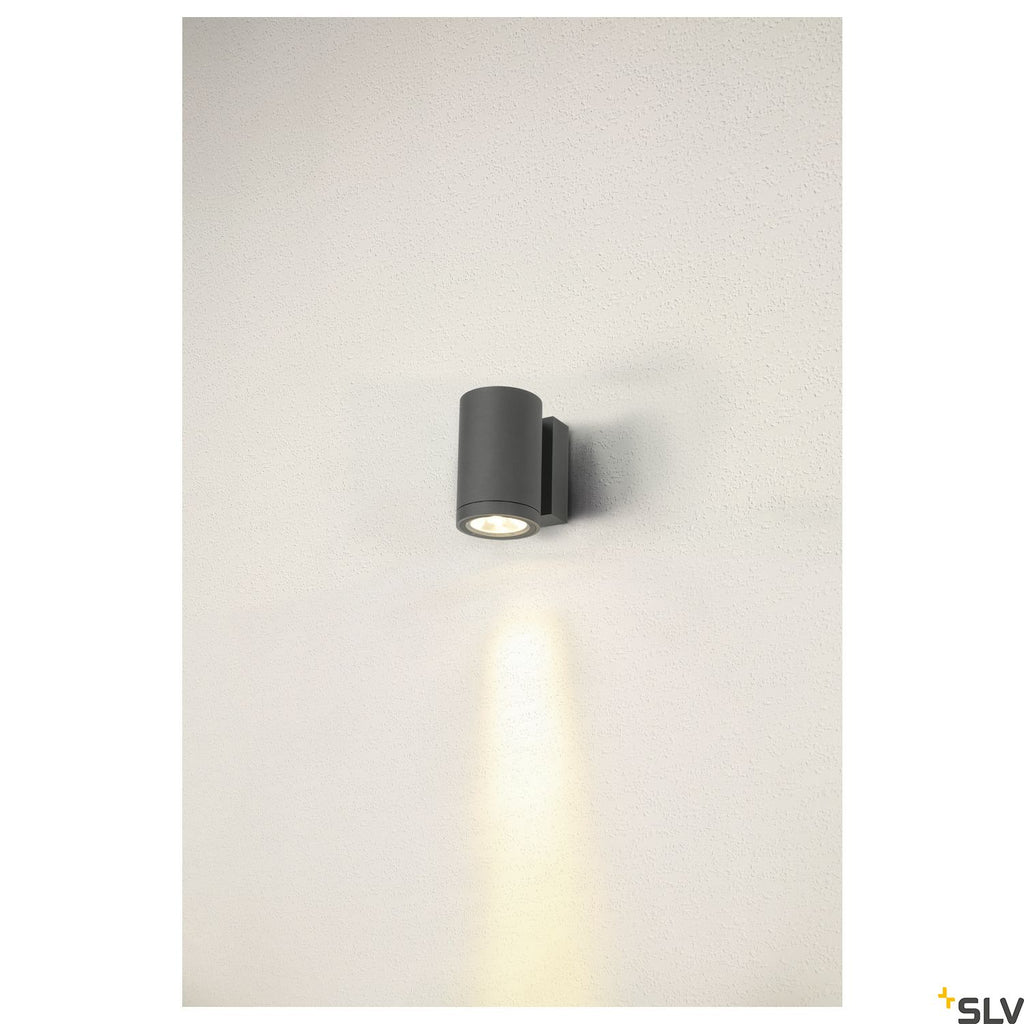 SLV ENOLA ROUND M single outdoor LED surface-mounted wall light anthracite CCT 3000/4000K 1003423