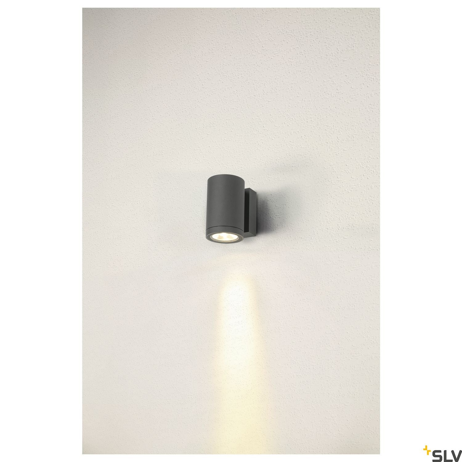 SLV ENOLA ROUND M single outdoor LED surface-mounted wall light anthracite CCT 3000/4000K 1003423
