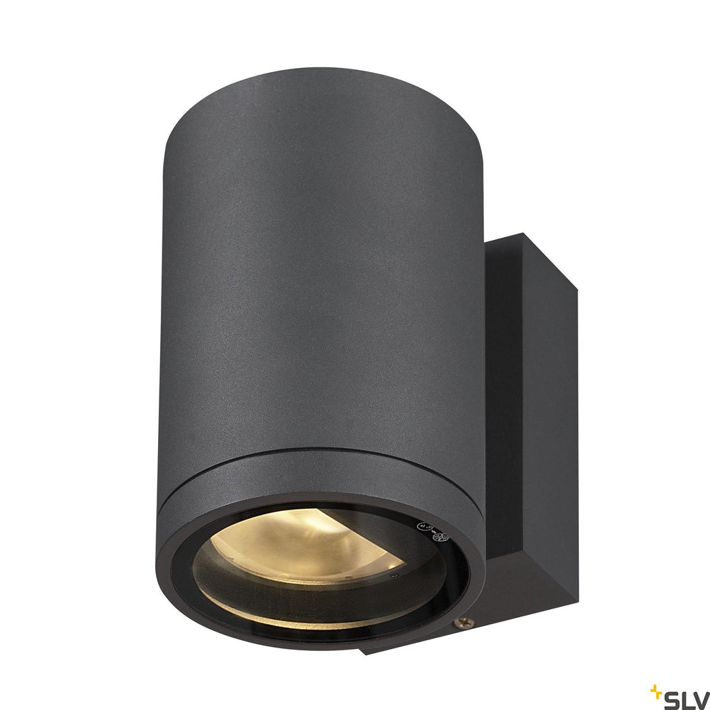 SLV ENOLA ROUND M single outdoor LED surface-mounted wall light anthracite CCT 3000/4000K 1003423