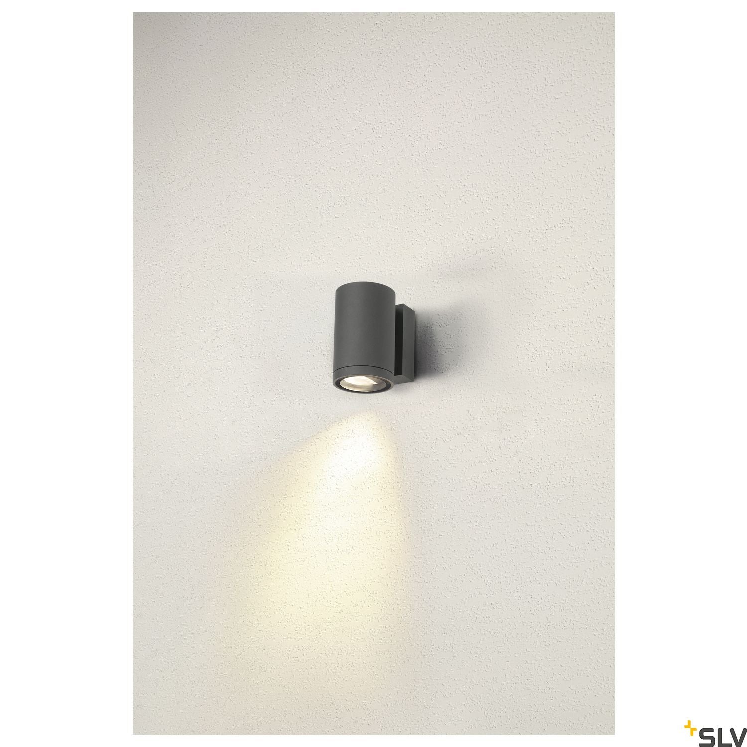 SLV ENOLA ROUND M single outdoor LED surface-mounted wall light anthracite CCT 3000/4000K 1003423