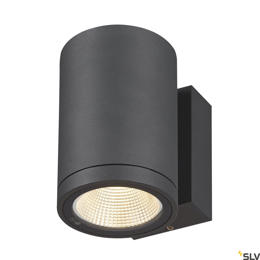 SLV ENOLA ROUND M single outdoor LED surface-mounted wall light anthracite CCT 3000/4000K 1003423
