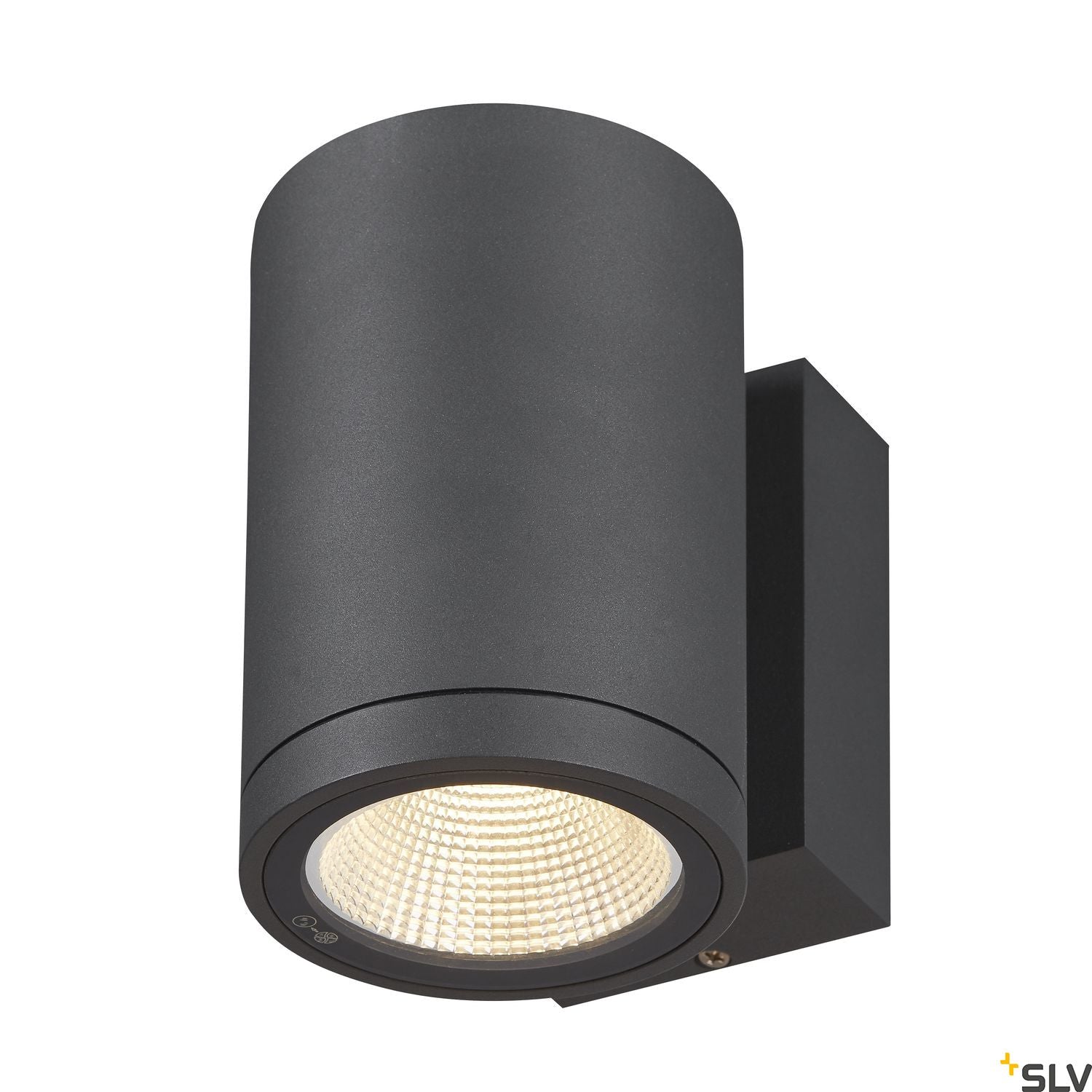 SLV ENOLA ROUND M single outdoor LED surface-mounted wall light anthracite CCT 3000/4000K 1003423
