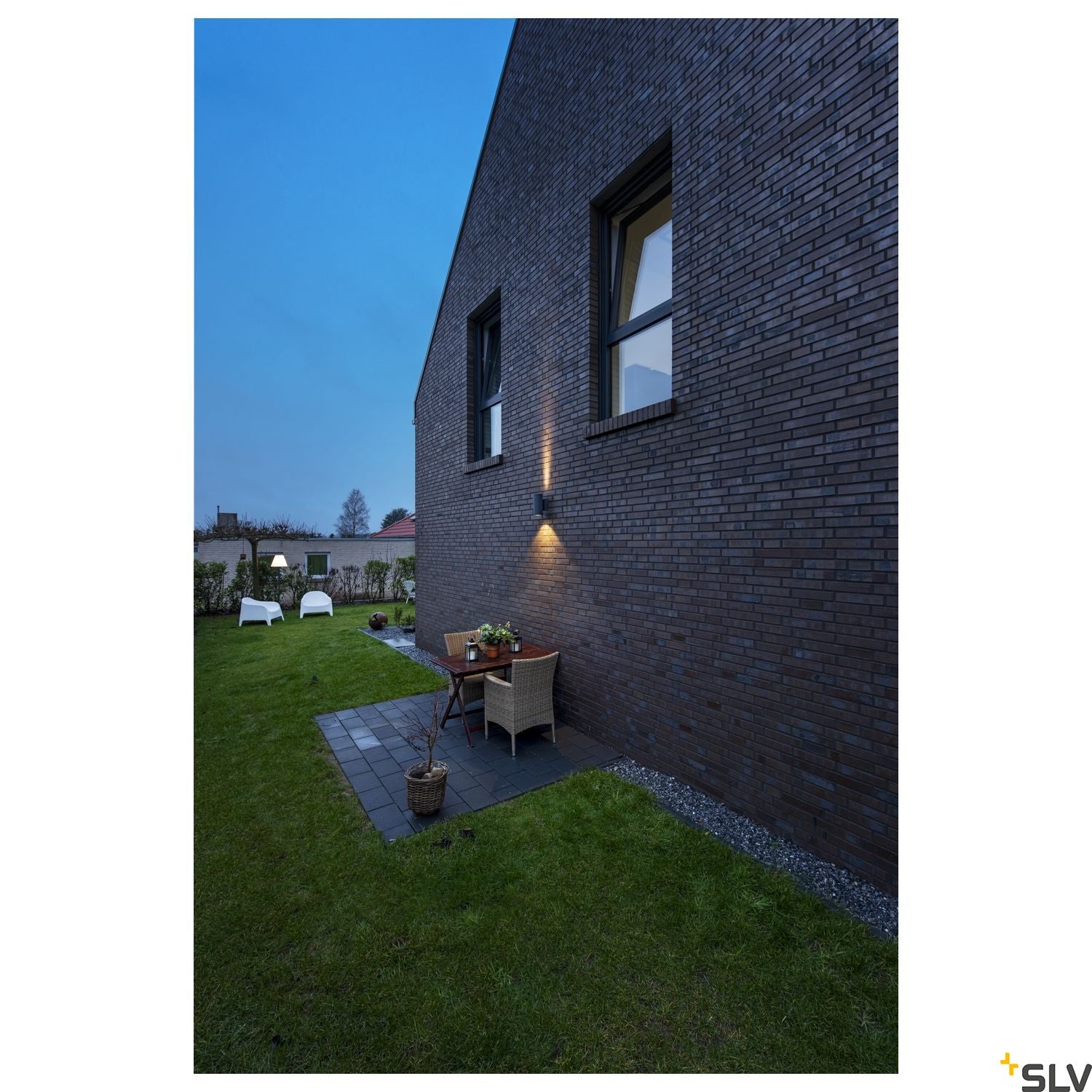 SLV ENOLA ROUND UP/DOWN M outdoor LED surface-mounted wall light anthracite CCT 3000/4000K 1003425