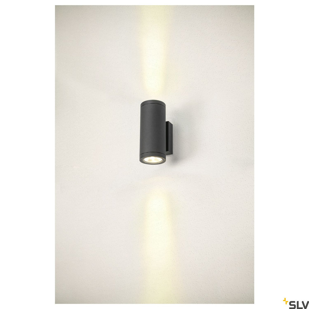 SLV ENOLA ROUND UP/DOWN M outdoor LED surface-mounted wall light anthracite CCT 3000/4000K 1003425