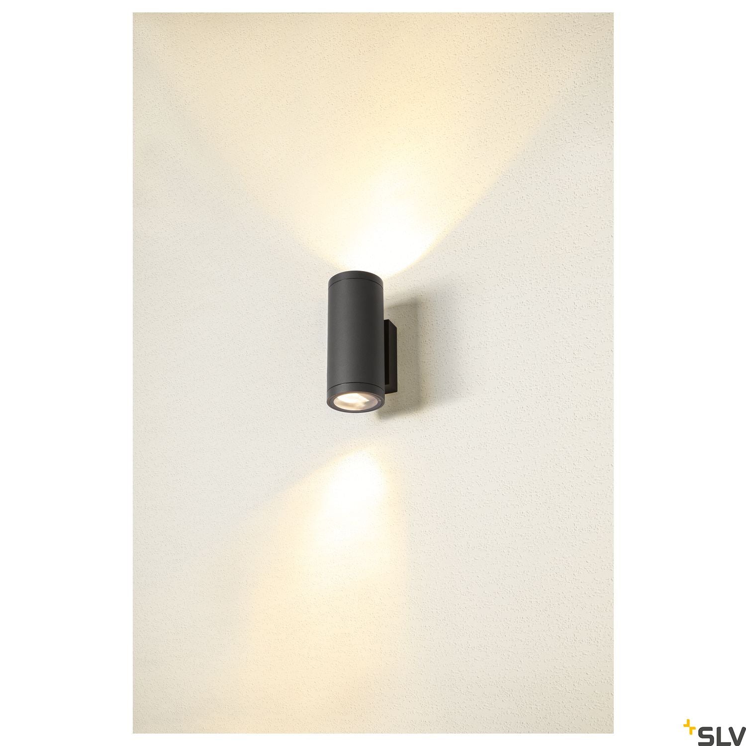 SLV ENOLA ROUND UP/DOWN M outdoor LED surface-mounted wall light anthracite CCT 3000/4000K 1003425