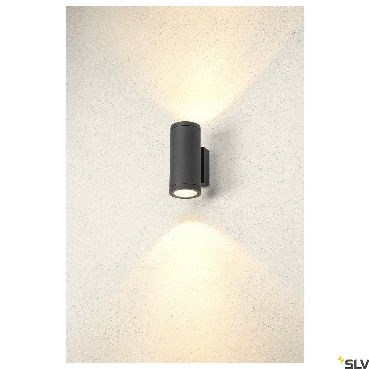 SLV ENOLA ROUND UP/DOWN M outdoor LED surface-mounted wall light anthracite CCT 3000/4000K 1003425