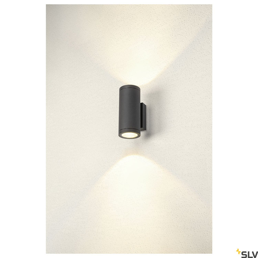 SLV ENOLA ROUND UP/DOWN M outdoor LED surface-mounted wall light anthracite CCT 3000/4000K 1003425