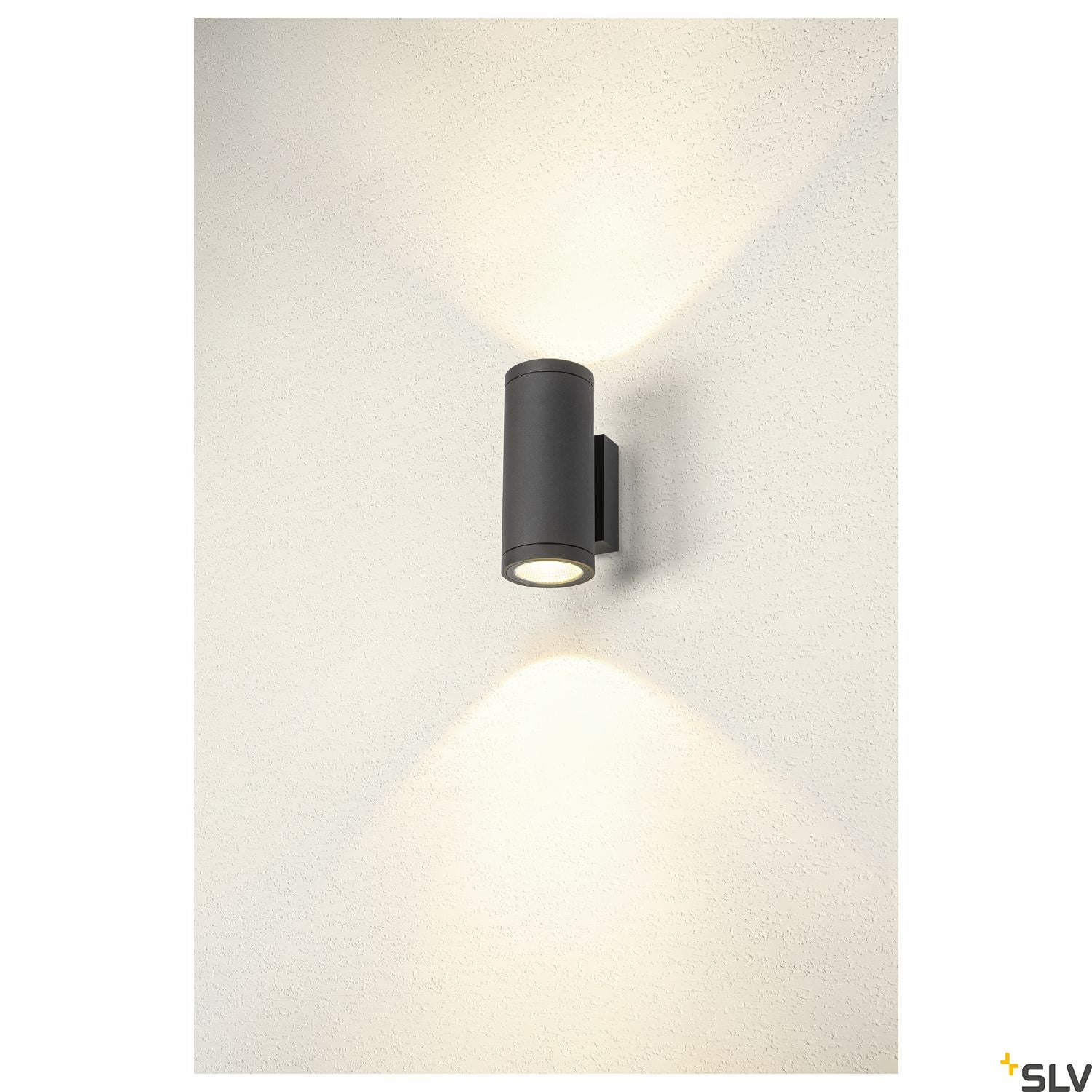 SLV ENOLA ROUND UP/DOWN M outdoor LED surface-mounted wall light anthracite CCT 3000/4000K 1003425