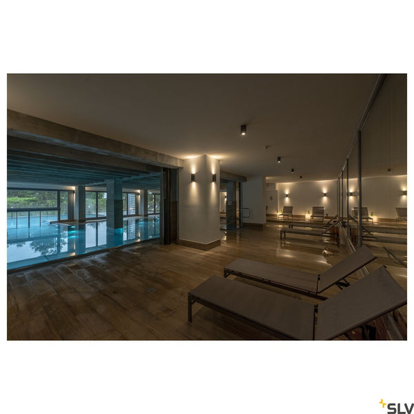 SLV ENOLA ROUND M outdoor LED surface-mounted ceiling light anthracite CCT 3000/4000K 1003427