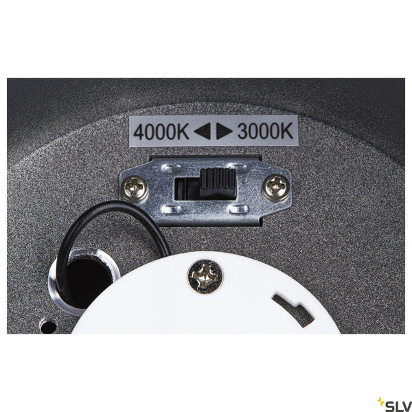 SLV ENOLA ROUND M outdoor LED surface-mounted ceiling light anthracite CCT 3000/4000K 1003427
