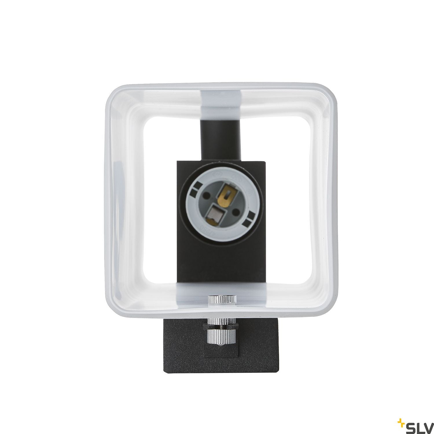 SLV QUADRASS SPOT indoor surface-mounted wall light with LED spotlight and E27 socket black 1003428