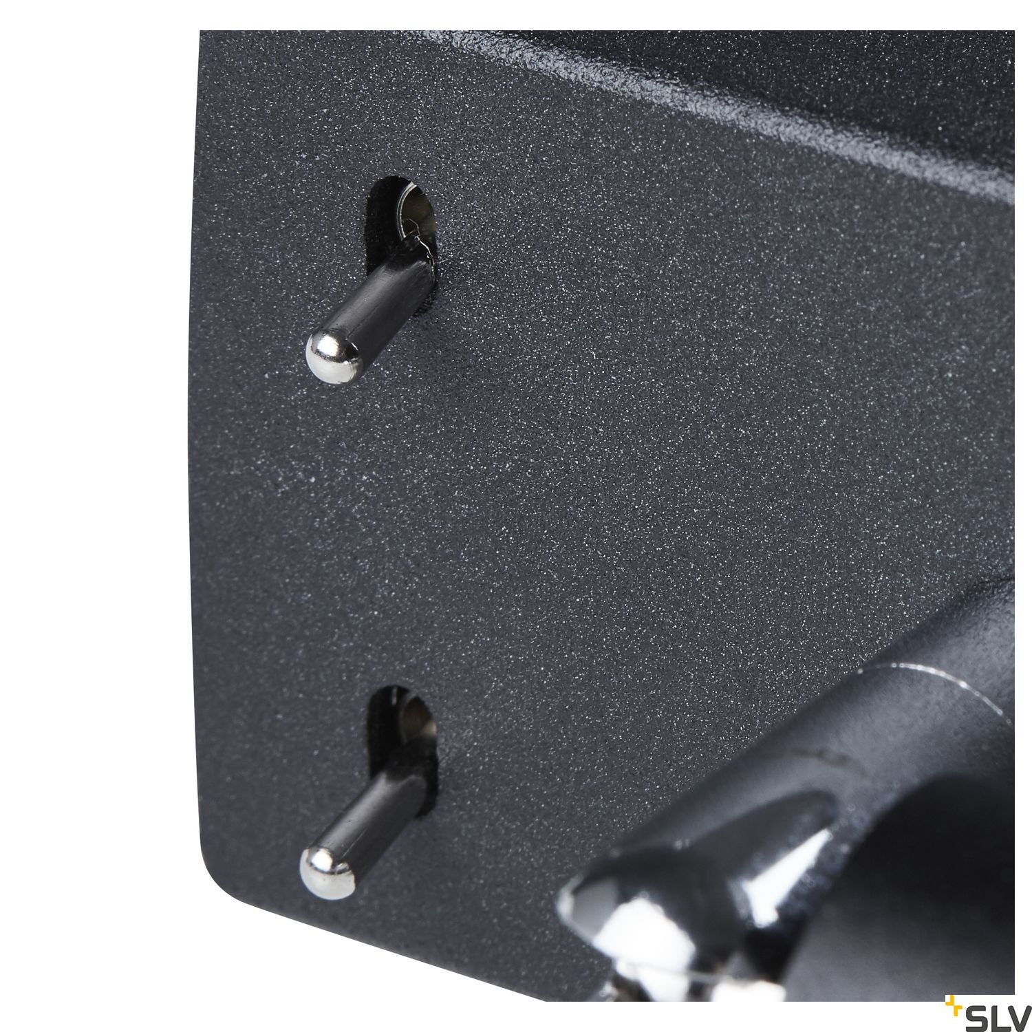 SLV QUADRASS SPOT indoor surface-mounted wall light with LED spotlight and E27 socket black 1003428