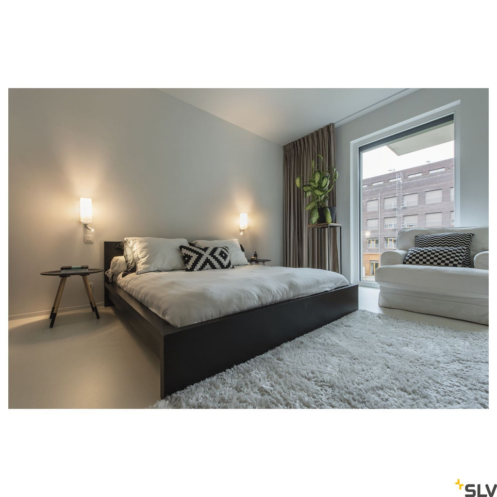SLV QUADRASS SPOT indoor surface-mounted wall light with LED spotlight and E27 socket white 1003429
