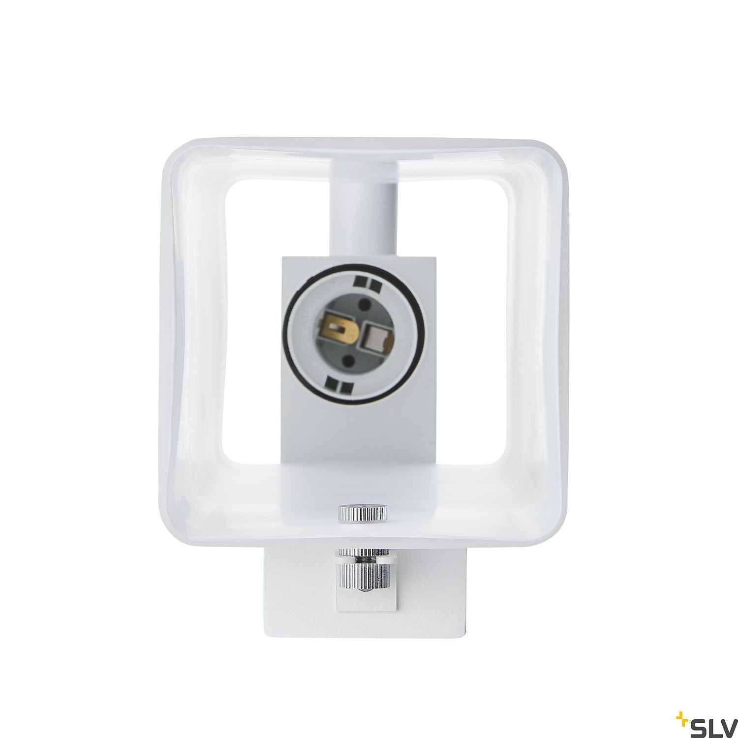 SLV QUADRASS SPOT indoor surface-mounted wall light with LED spotlight and E27 socket white 1003429