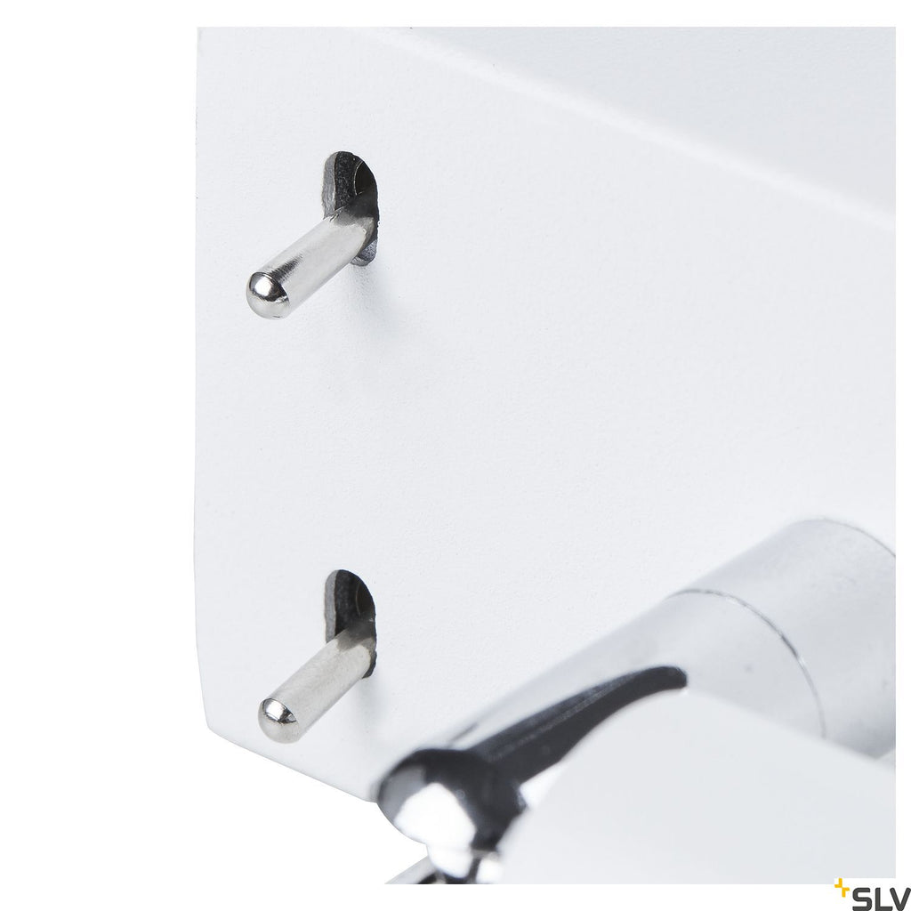 SLV QUADRASS SPOT indoor surface-mounted wall light with LED spotlight and E27 socket white 1003429