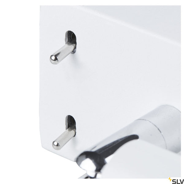 SLV QUADRASS SPOT indoor surface-mounted wall light with LED spotlight and E27 socket white 1003429