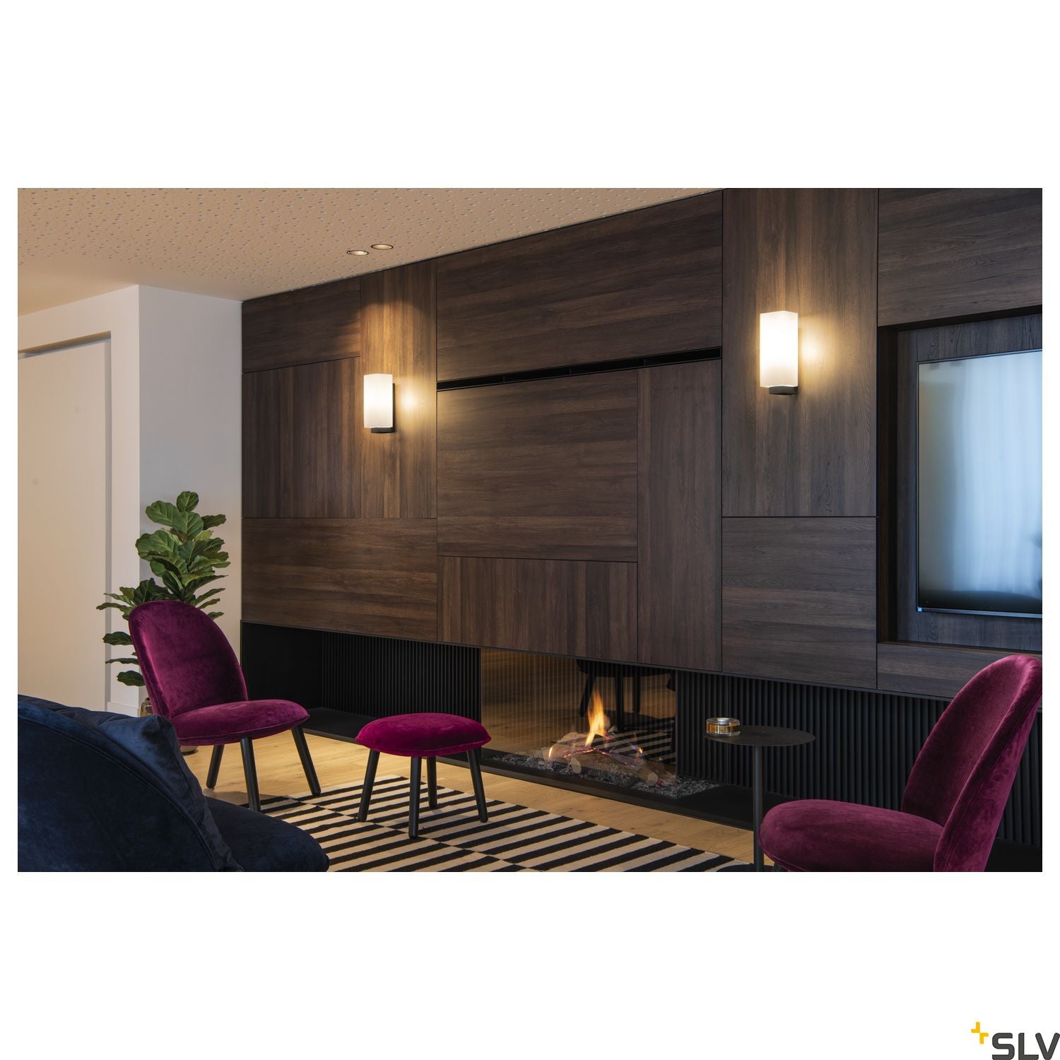 SLV QUADRASS indoor surface-mounted wall light E27 black 1003430