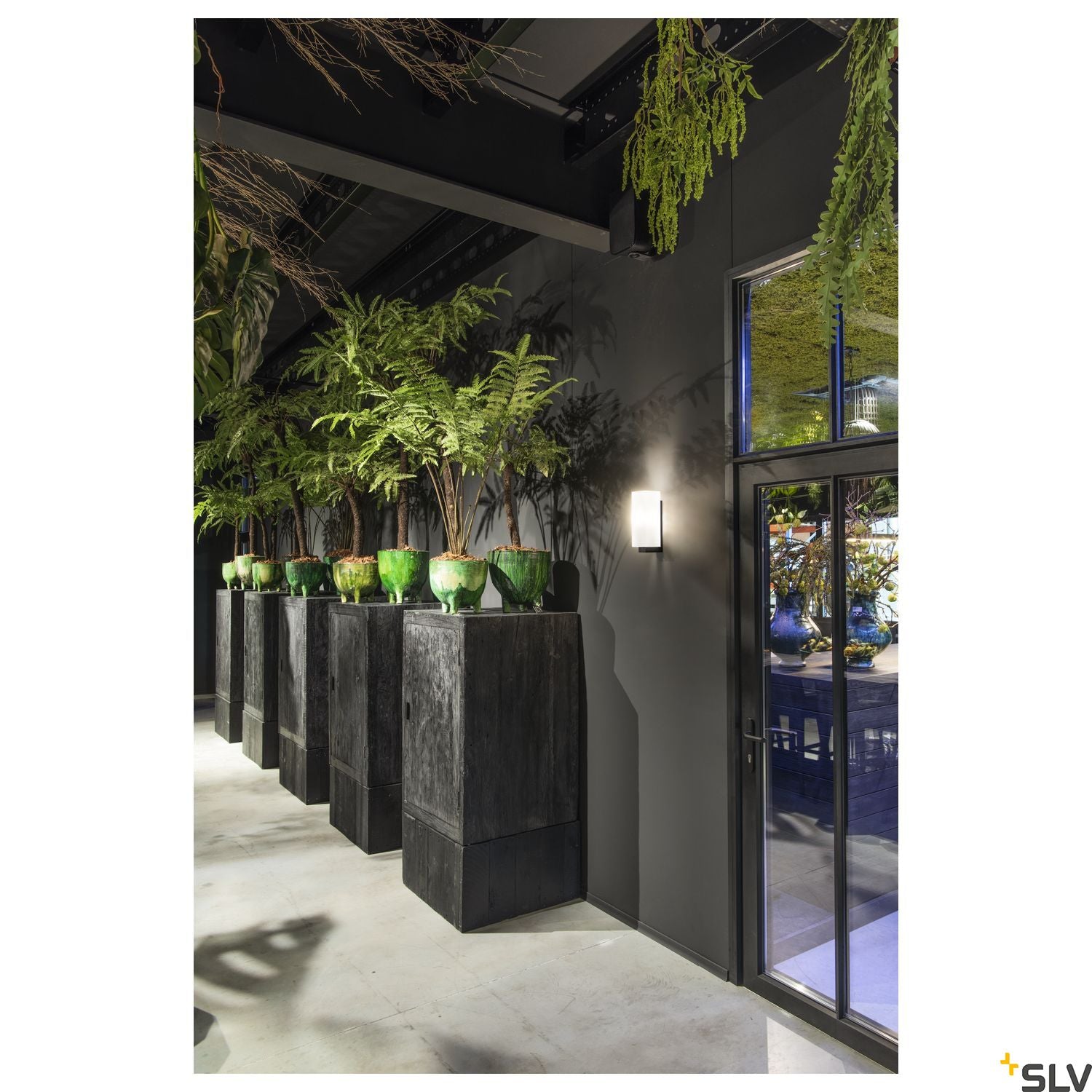 SLV QUADRASS indoor surface-mounted wall light E27 black 1003430