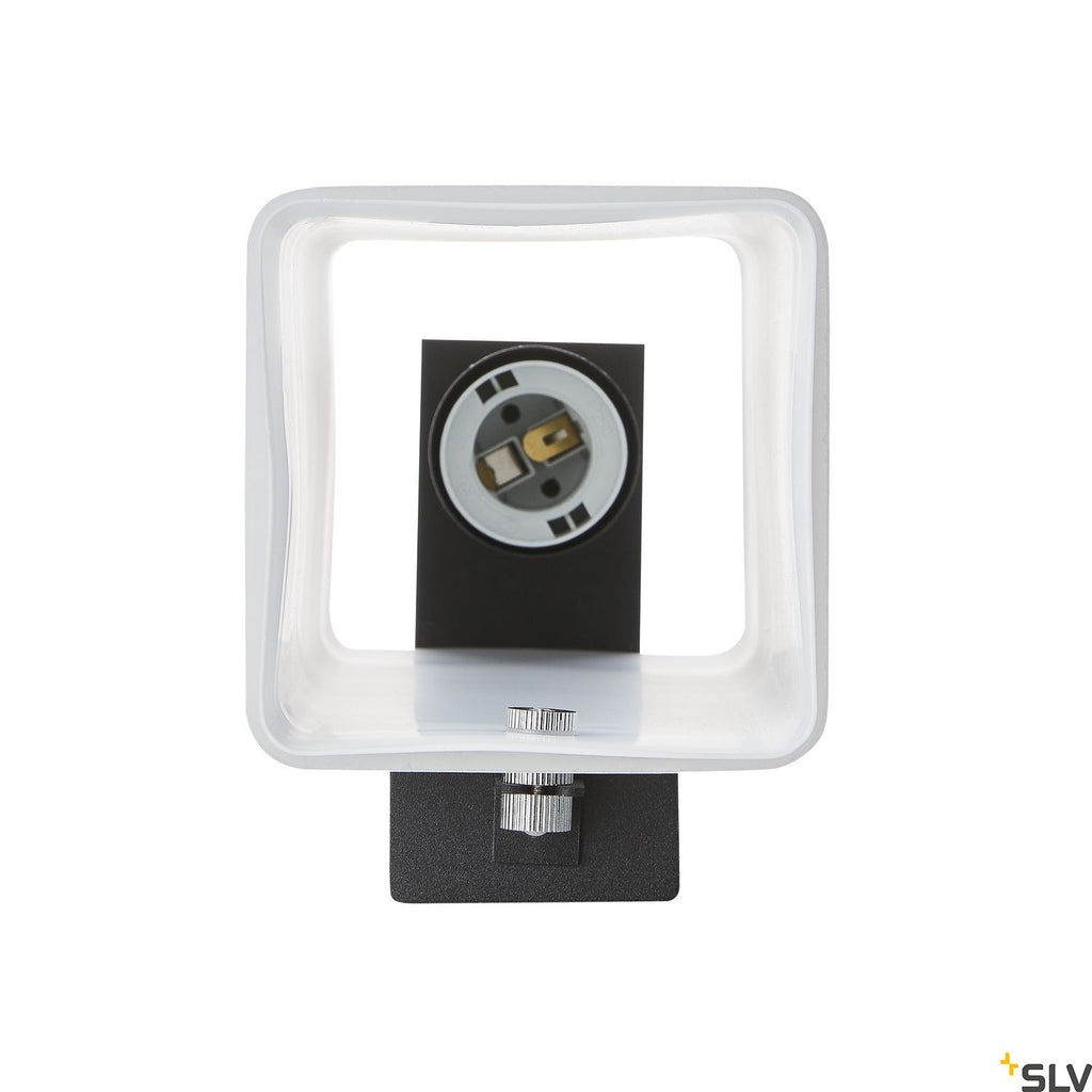 SLV QUADRASS indoor surface-mounted wall light E27 black 1003430