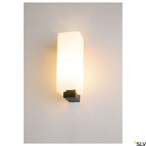 SLV QUADRASS indoor surface-mounted wall light E27 black 1003430