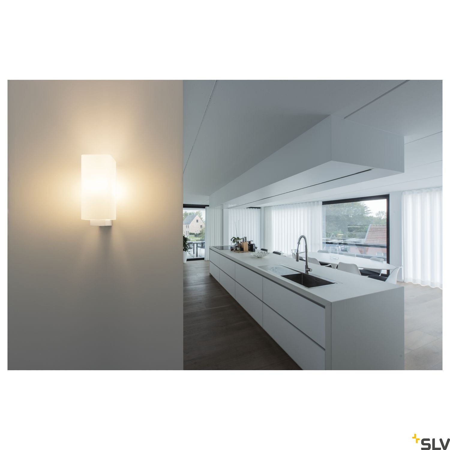 SLV QUADRASS indoor surface-mounted wall light E27 white 1003431