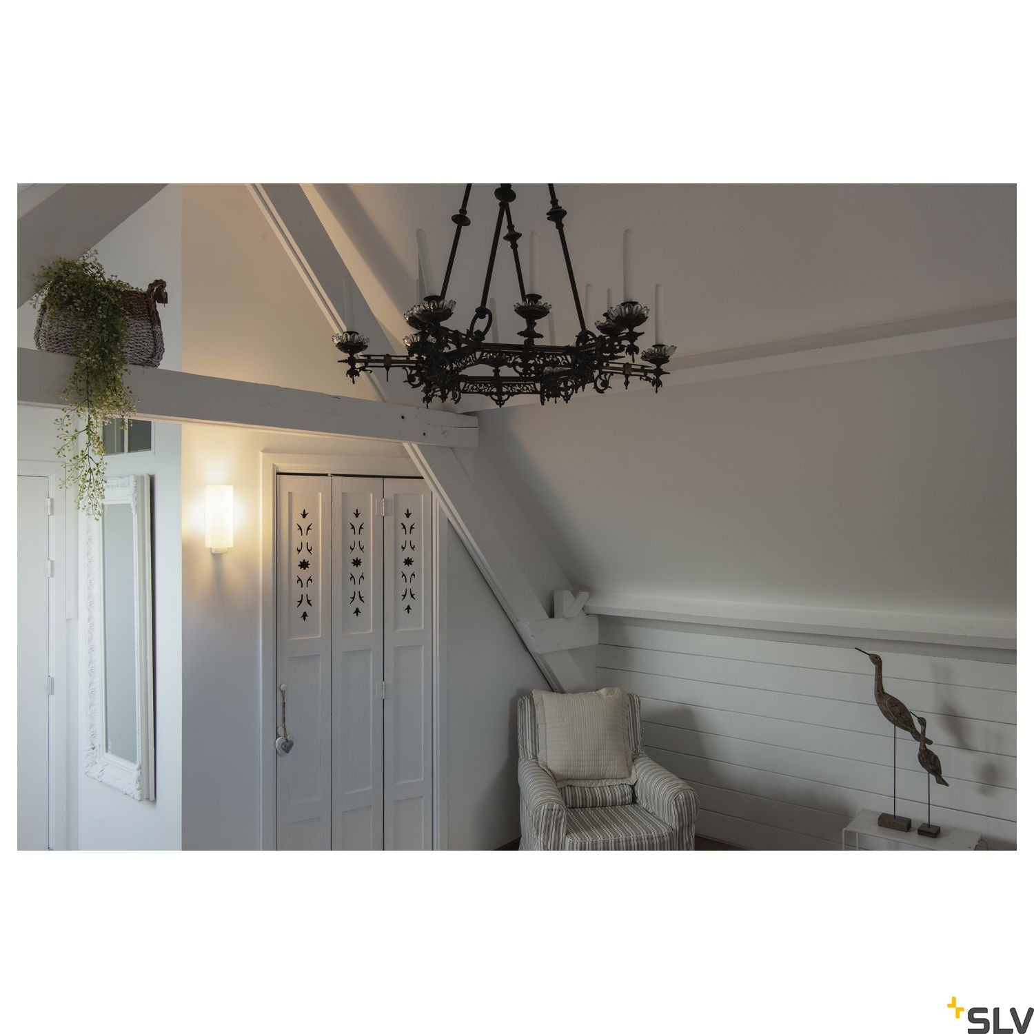 SLV QUADRASS indoor surface-mounted wall light E27 white 1003431
