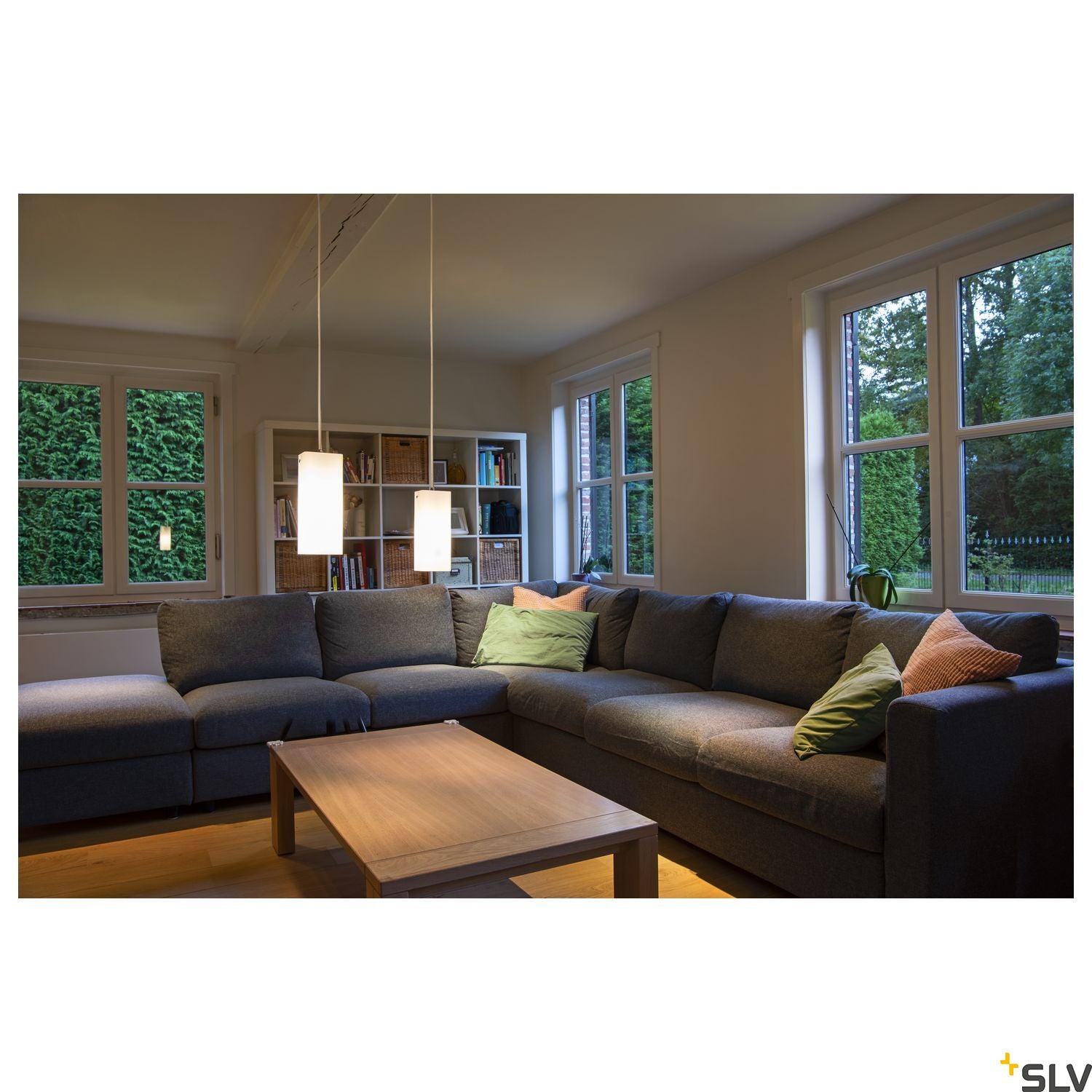 SLV QUADRASS Indoor pendant E27 white 1003432