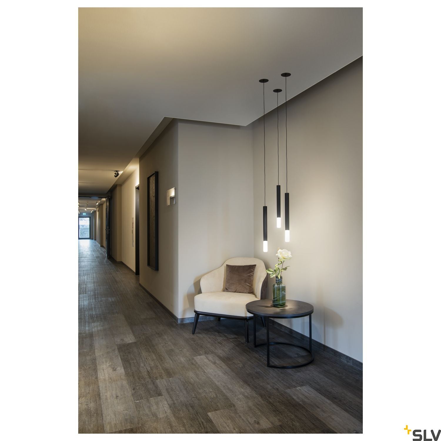 SLV HELIA AMBIENT 35 indoor LED pendant black without canopy 1003435
