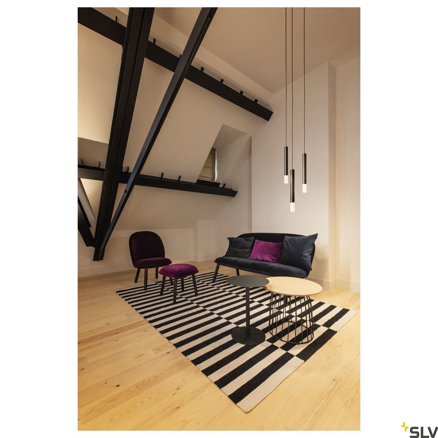 SLV HELIA AMBIENT 35 indoor LED pendant TRIAC black with canopy 1003436