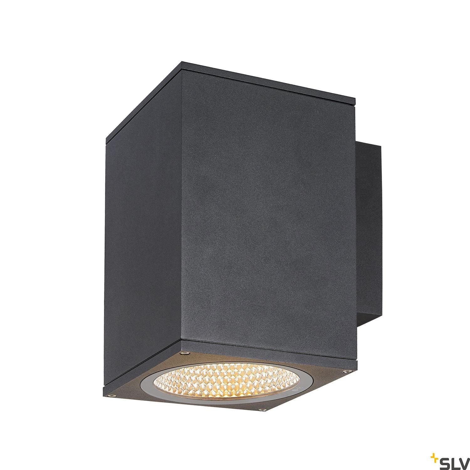 SLV ENOLA SQUARE L single outdoor LED surface-mounted wall light anthracite CCT 3000/4000K 1003437