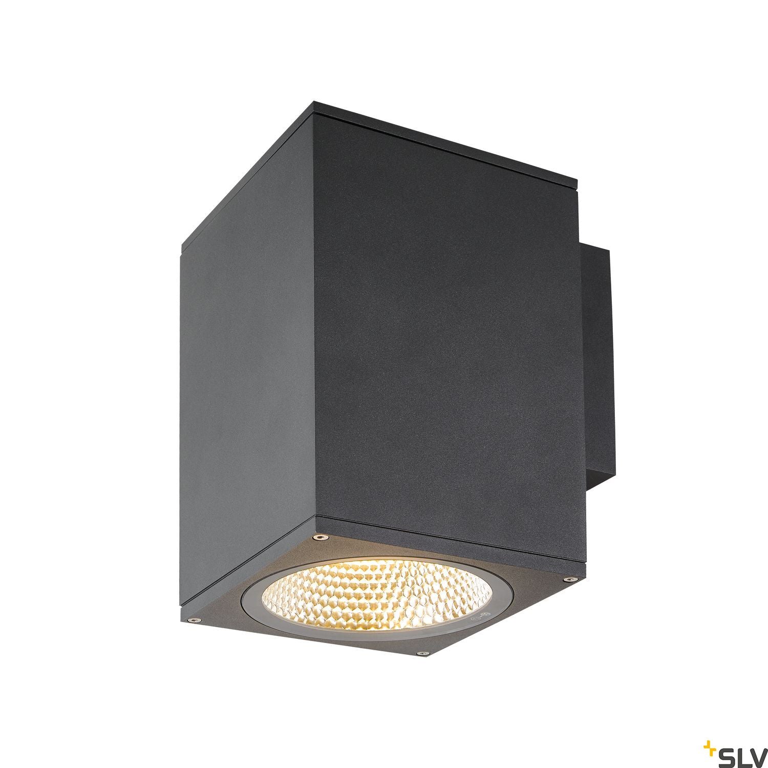 SLV ENOLA SQUARE L single outdoor LED surface-mounted wall light anthracite CCT 3000/4000K 1003437