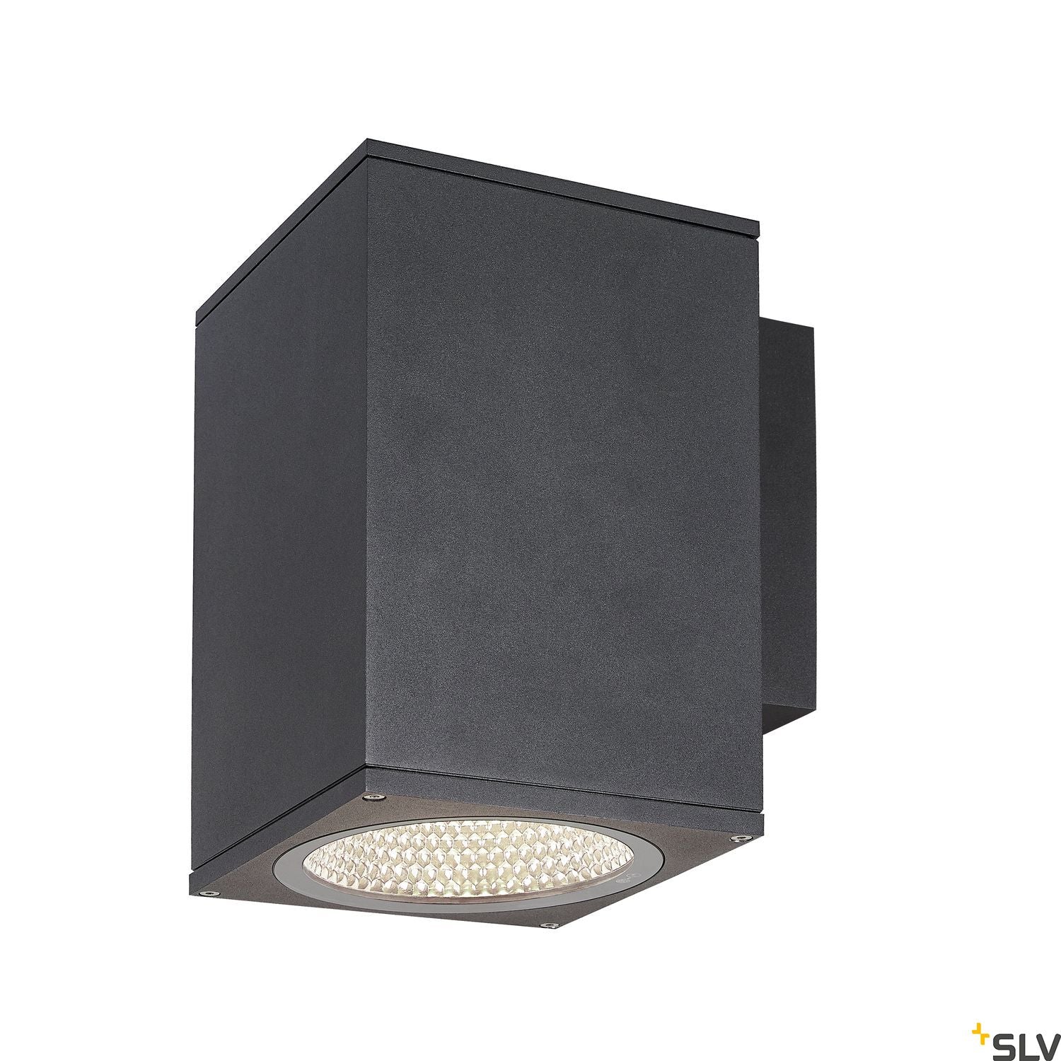 SLV ENOLA SQUARE L single outdoor LED surface-mounted wall light anthracite CCT 3000/4000K 1003437