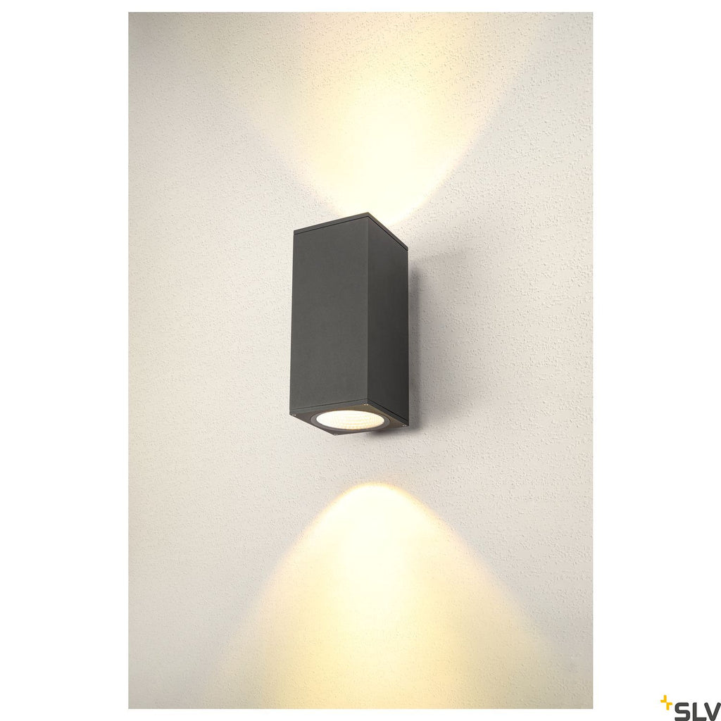 SLV ENOLA SQUARE UP/DOWN L outdoor LED surface-mounted wall light anthracite CCT 3000/4000K 1003438