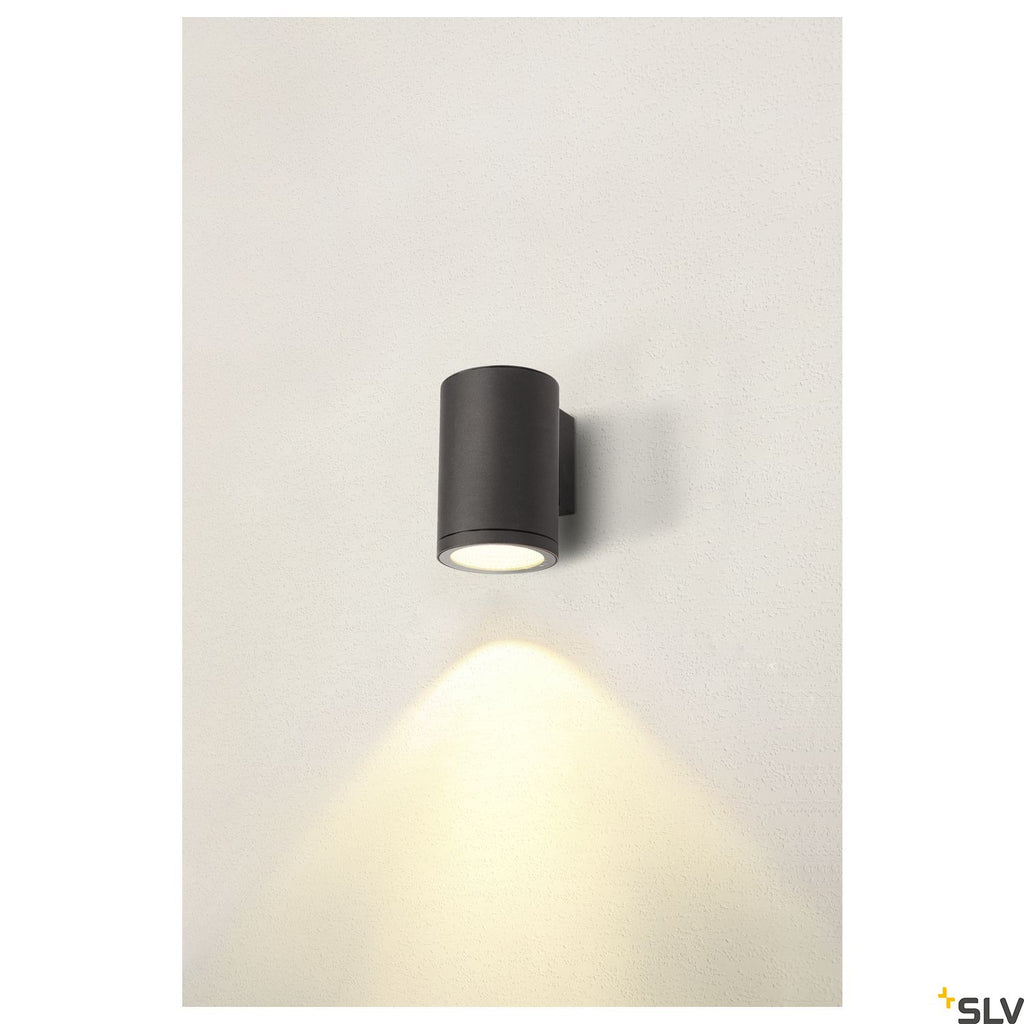 SLV ENOLA ROUND L single outdoor LED surface-mounted wall light anthracite CCT 3000/4000K 1003440